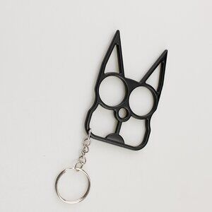 Black Cat Self Defense Keychain Metal